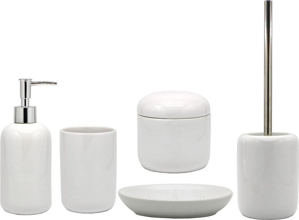 DAIRA Bad Accessoire Set aus Keramik, weiß