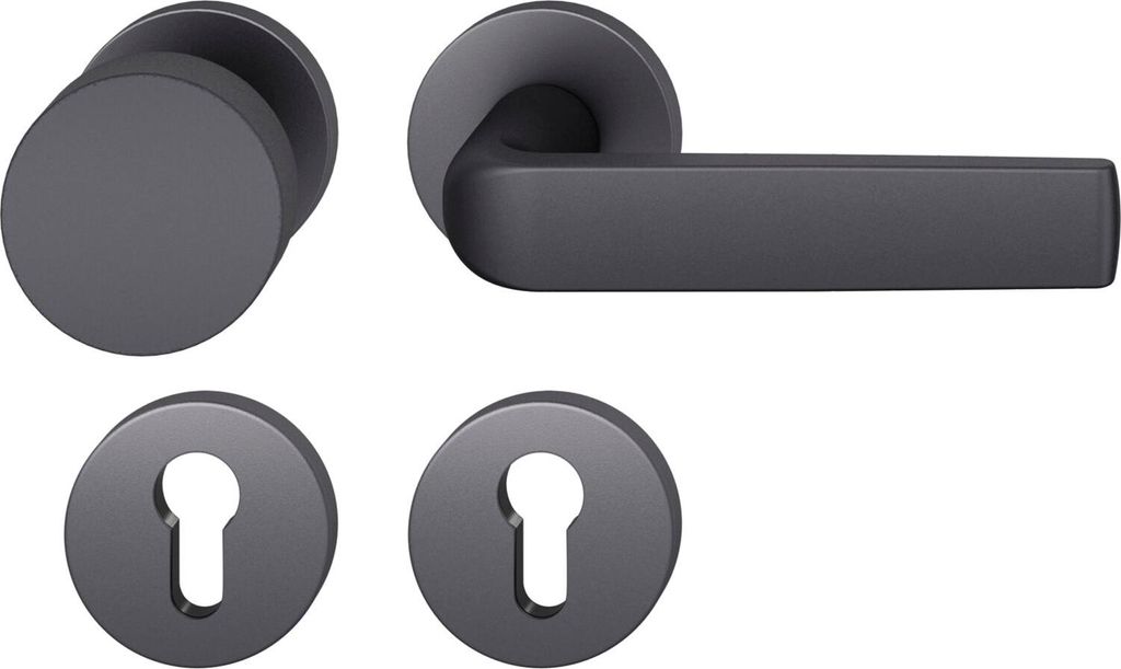 FSB Wechselgarnitur 12 1267 ASL auf Rosette PZ, Aluminium schwarz matt