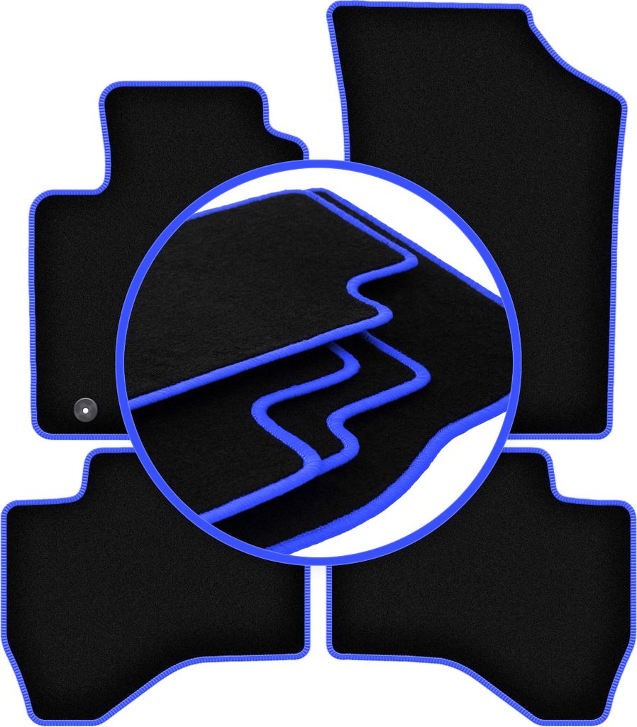 CARLUX-BLUE Autofußmatten für: Citroen C1 II Fließheck (2014-)