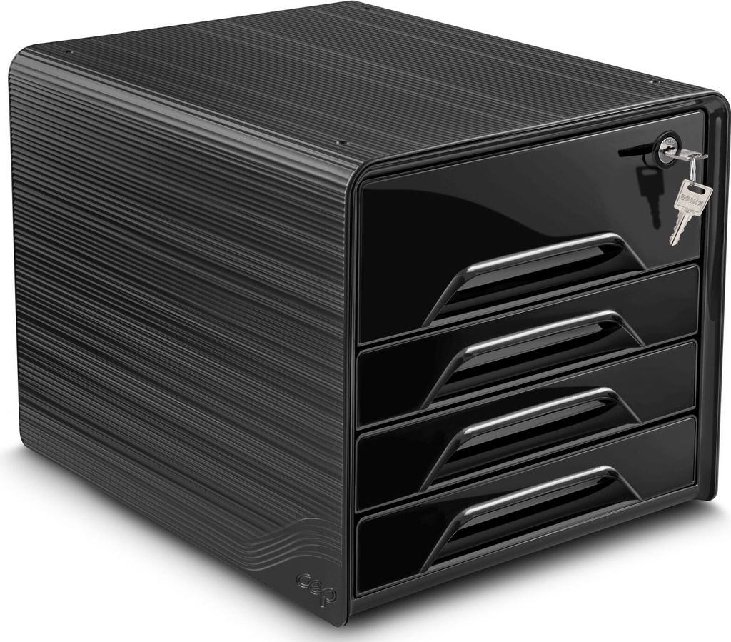CEP Schubladenbox Smoove SECURE 4 Schübe schwarz