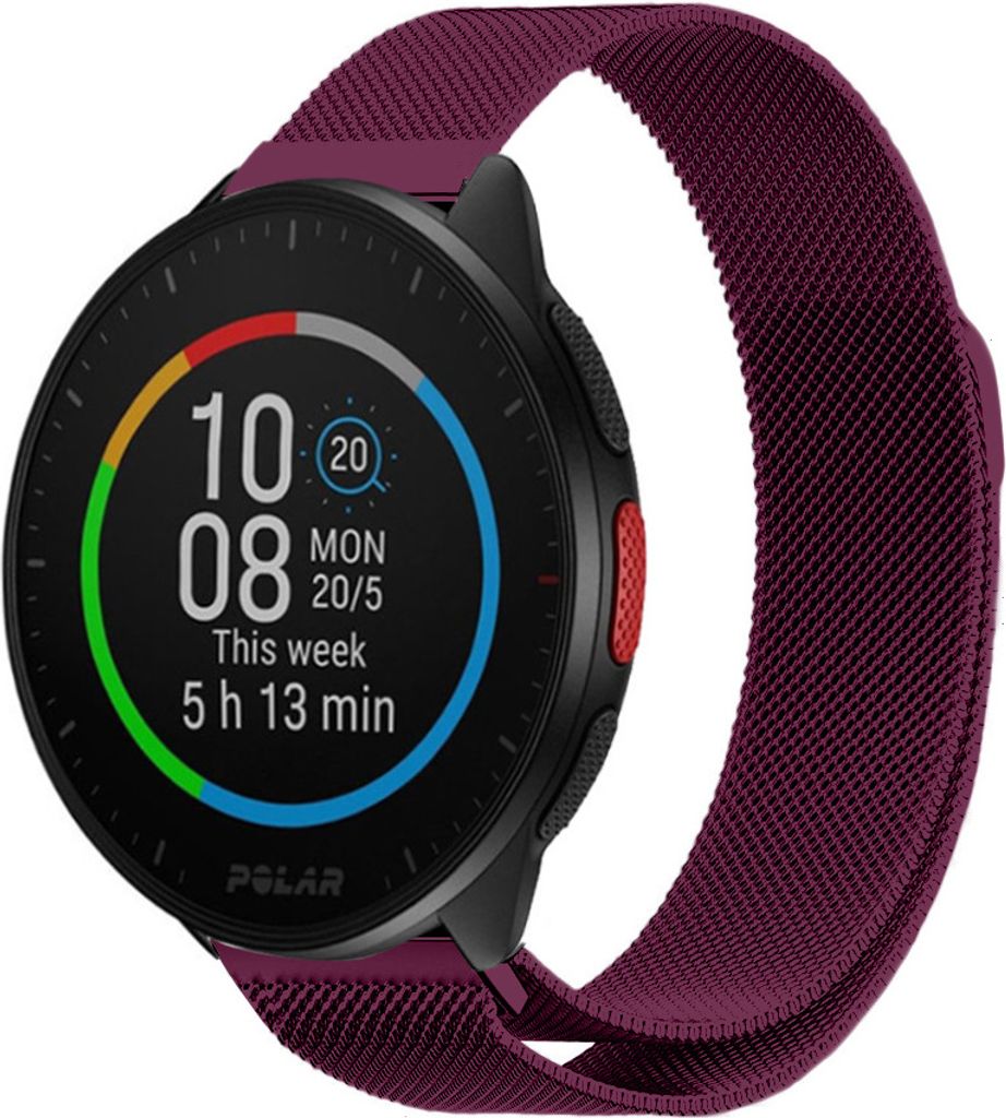 Strap-it Milanese Armband - Kompatibel mit Polar Pacer Armband Ersatzarmband Edelstahl Armband mit Magnetverschluss Sportuhr zubehör für smartwat...