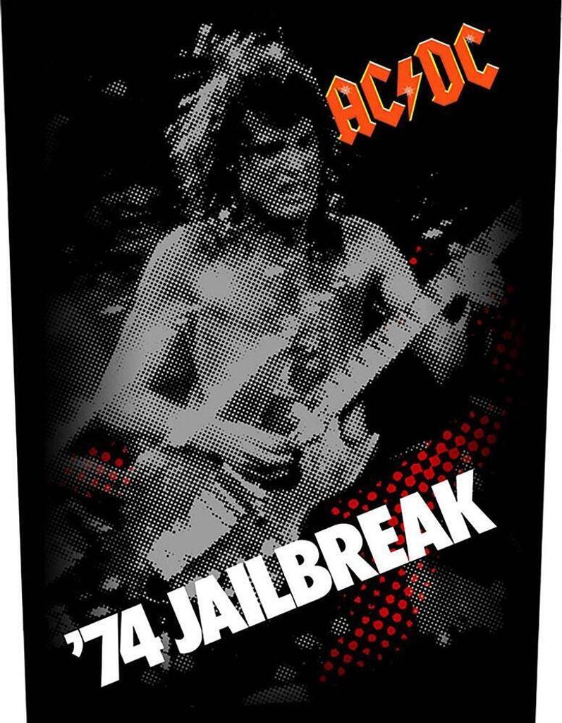 AC/DC - Patch "74 Jailbreak" RO9954 (Einheitsgröße) (Schwarz/Weiß/Orange)