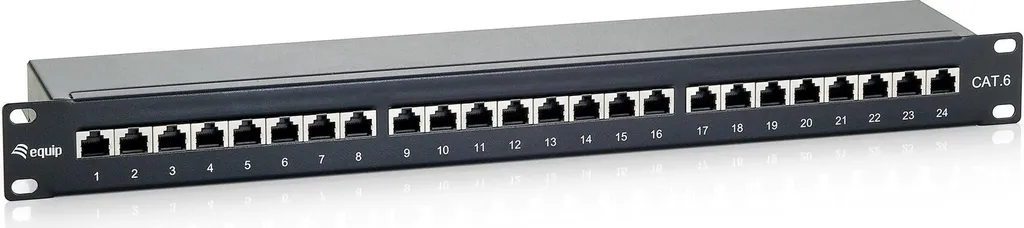 Stopper les Interférences Réseau : Patchpanel 24 Ports Cat6 FTP 1U