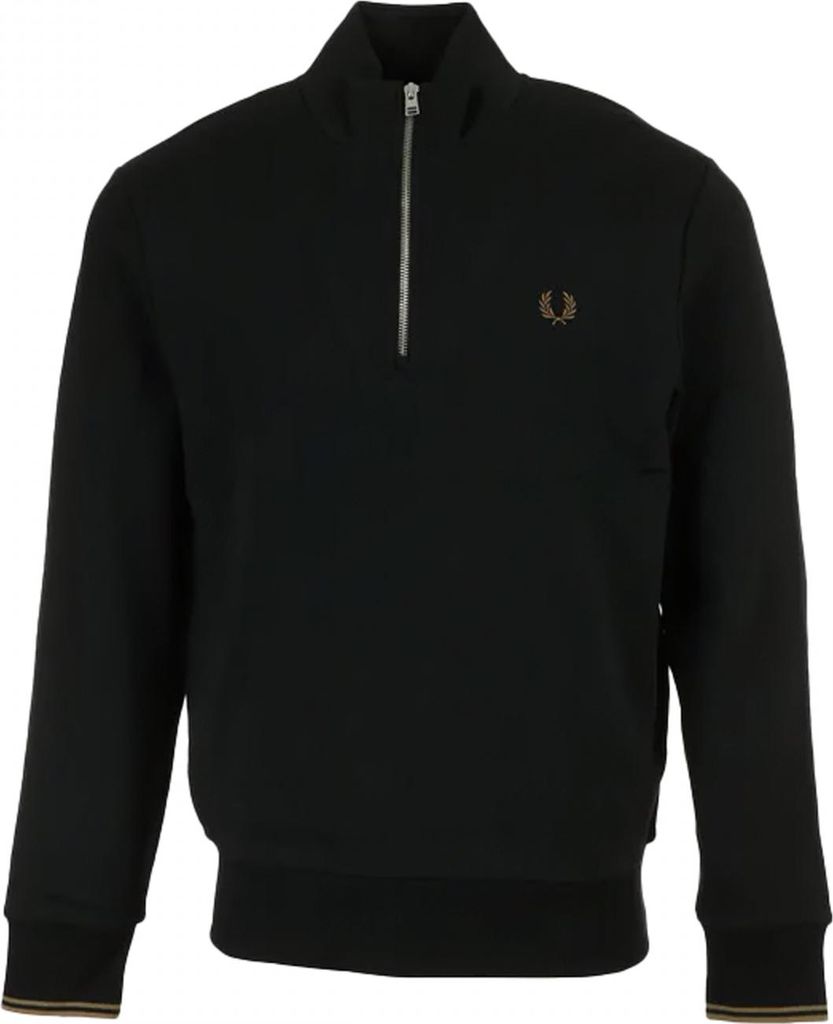 Fred Perry Half Zip Sweatshirt Czarny Zdjęcie produktu 