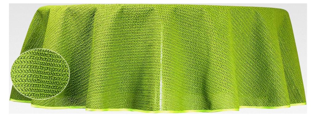 Runde Gartentischdecke 140 cm Grün wetterfest wasserabweisend rutschfest abwischbar PVC Weichschaum für Garten Balkon Camping