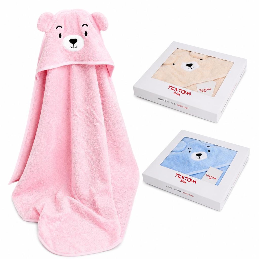 Textom Premium Kids Kapuzenhandtuch 80x80 cm Baby Badetuch Produktbild 