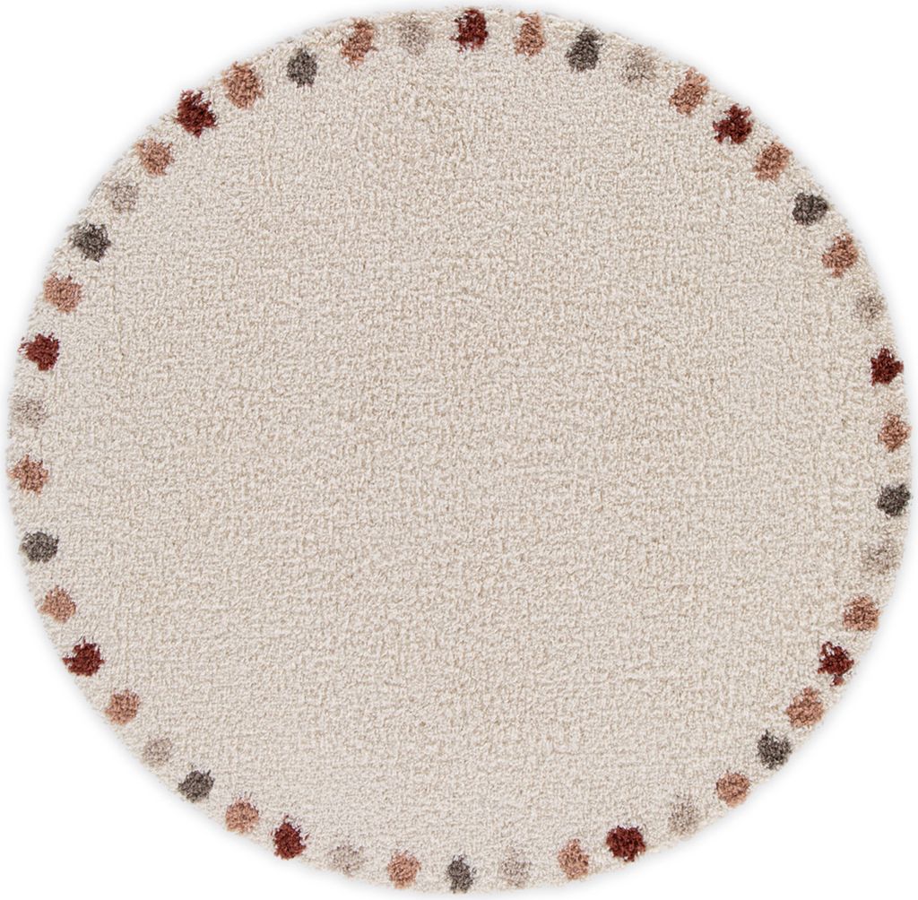 Rikmani Shaggy Teppich, Flauschiger Teppich 160 cm Weicher Teppich, Wohnzimmer, Schlafzimmer GAN beige