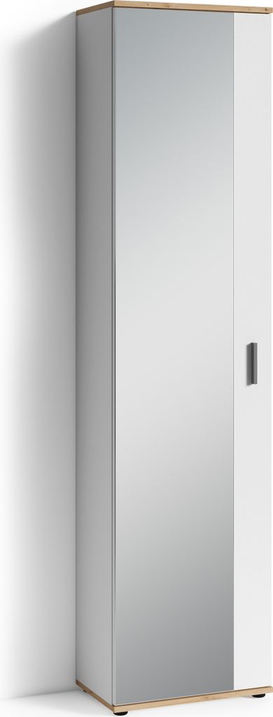 byLIVING Hochschrank Jakob, 49x196x30 cm, Melamin weiß mit Produktbild 