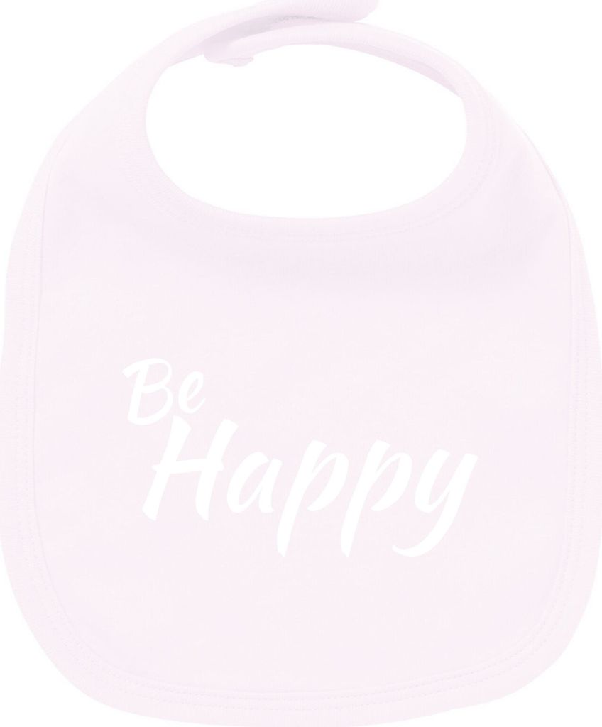 Huuraa Unisex Babylatz Be Happy Schriftzug Geschenk Babypink Baumwolle Be Happy Mitbringsel