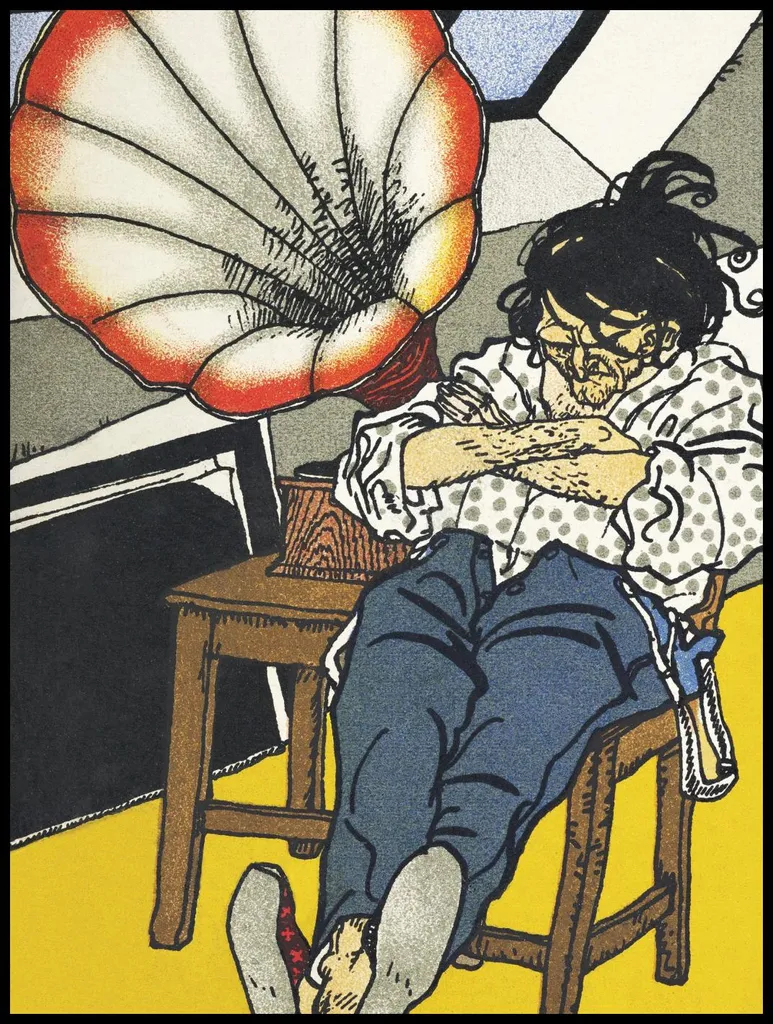 Poster Moriz Jung Ammiratore di Beethoven 75x100 cm | Stampa Vintage Salotto