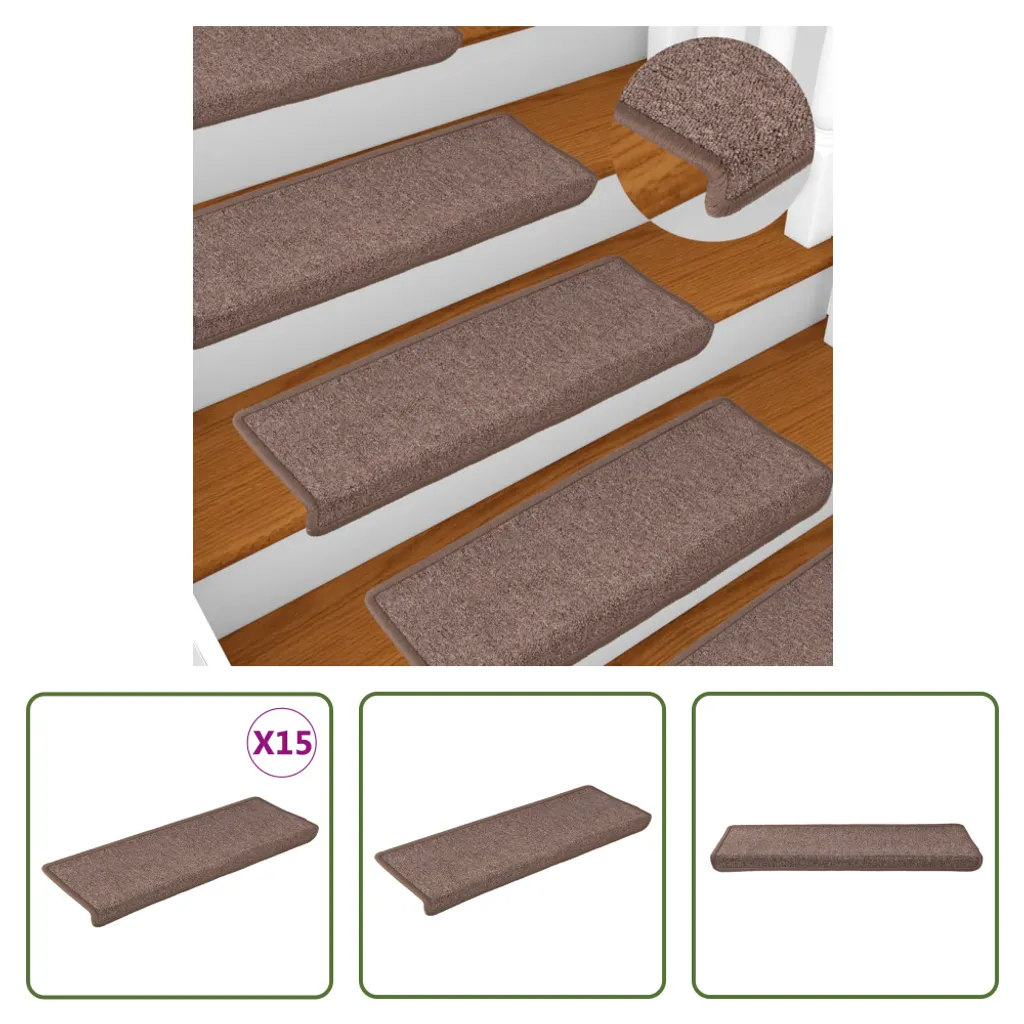 Protège-marche d'escalier adhésif et isolant phonique marron x15 - 7