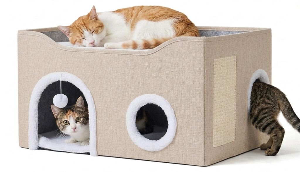 Relaxdays, rifugio per gatti, dimensioni: 34 x 60 x 40 cm, Immagine del prodotto 