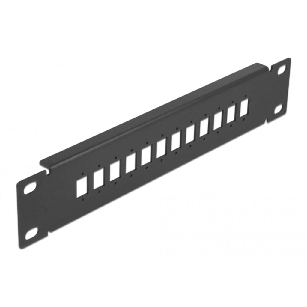 DELOCK 10" LWL Patchpanel 12 Port SC Simp./LC Dup. 1 HE schw
