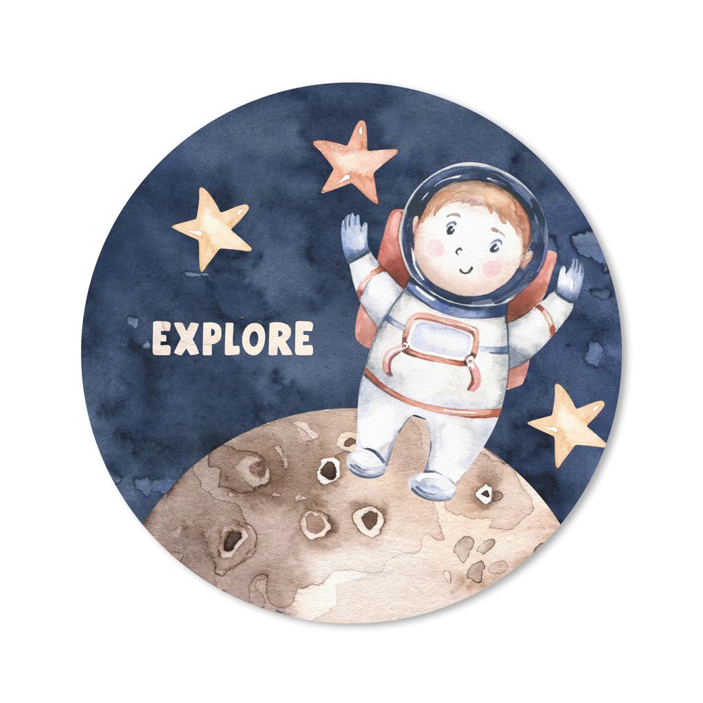 MuchoWow Mauspad Mousepad Sprichwörter - Zitate - 'Erforschen' - Astronaut - Jungen - Mädchen - Kinder 20x20 cm - Mousepads - Maus Mat - Pad - ...