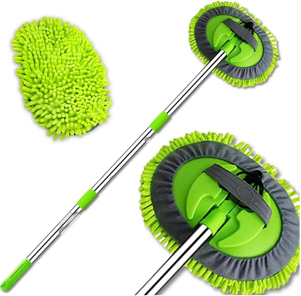 EDIBAZZAR | Brosse de lavage auto avec manche télescopique Image du produit 