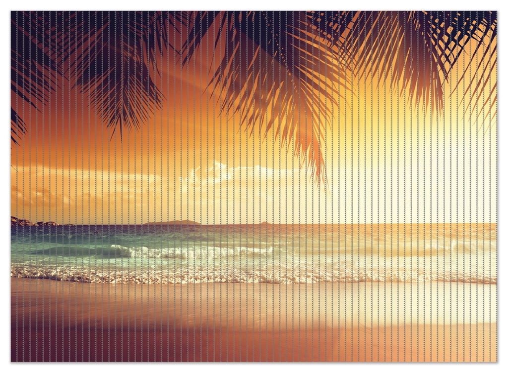 Wallario Duschmatte Antirutschmatte Badmatte Fußmatte Sonnenuntergang am Strand in der Karibik, Größe ca. 90 x 65 cm