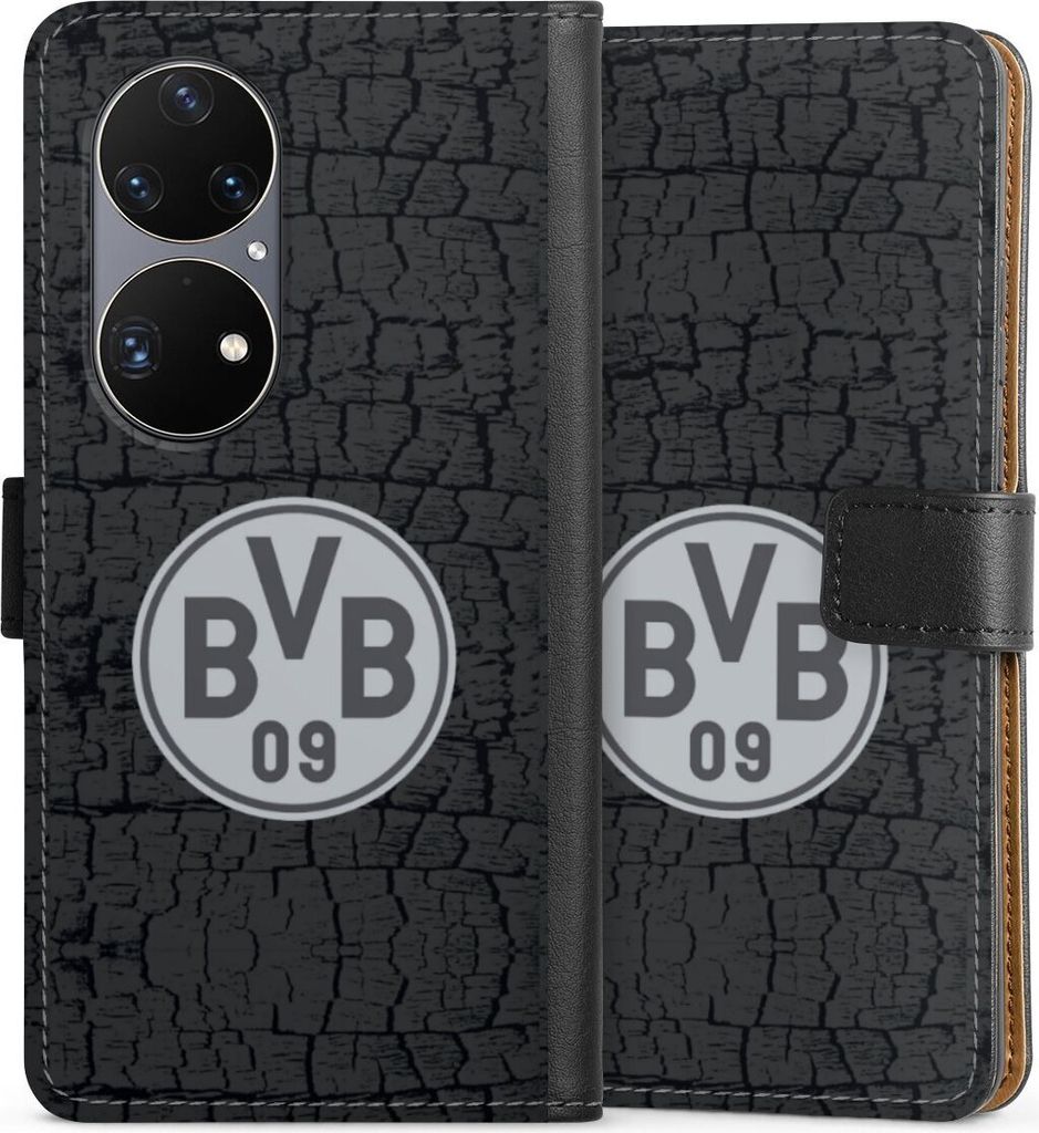 DeinDesign Klapphülle für Huawei P50 Pro Handytasche Lederhülle Tasche BVB Borussia Dortmund Trikot