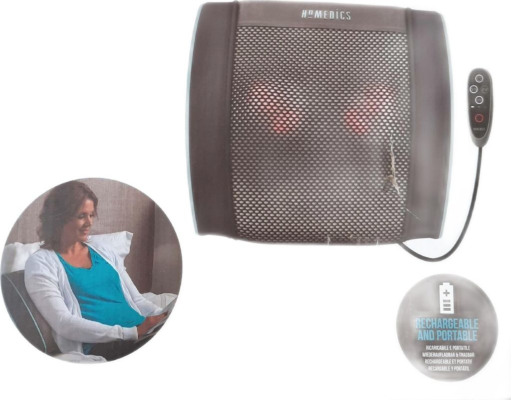 HoMedics Massagekissen Massage Entspannung Gel Shiatsu Schwarz Wellness Entspannung