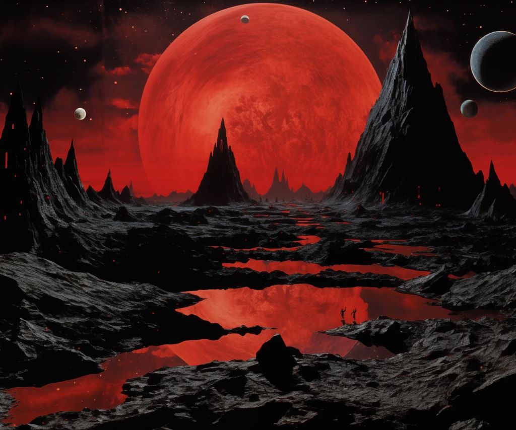 Plakat 60x50cm Vollmond in fernen Ländern