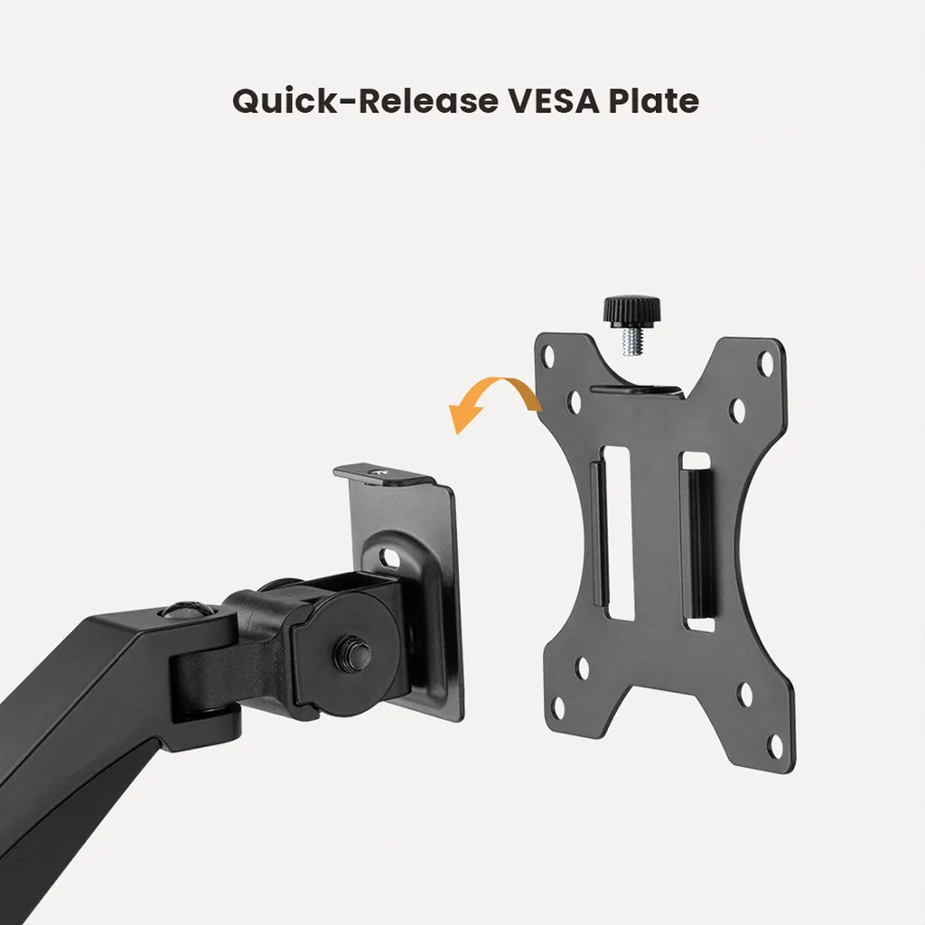 Support d'Écran pour Bureau de 32'' Value Noir avec Fixation Stable - 12