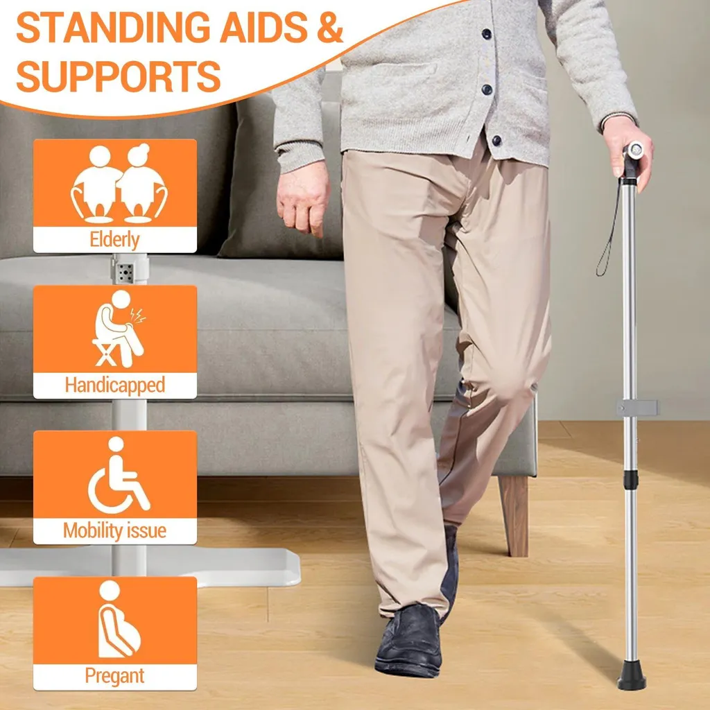 Appui de sortie de lit pour senior barre de soutien ajustable blanche - 5