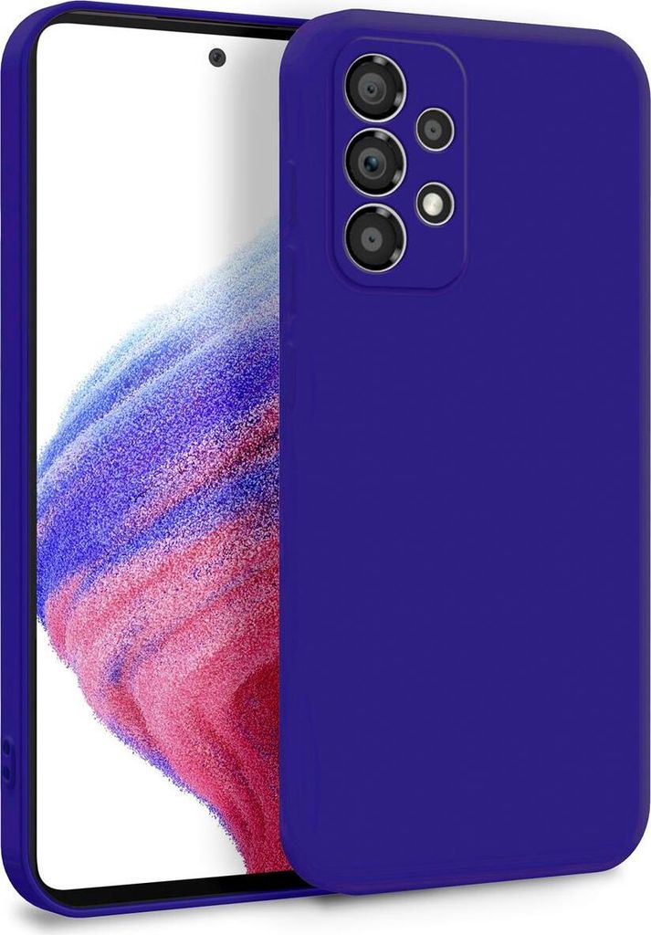 Hülle für Samsung Galaxy A53 5G - 2-lagige Handyhülle Cover aus Silikon in Dunkel Lila