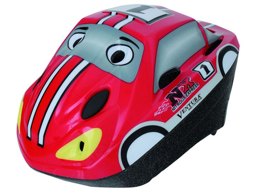 Ventura Kinder Fahrradhelm Racing Star, Rot, M 52-56 cm, 731050