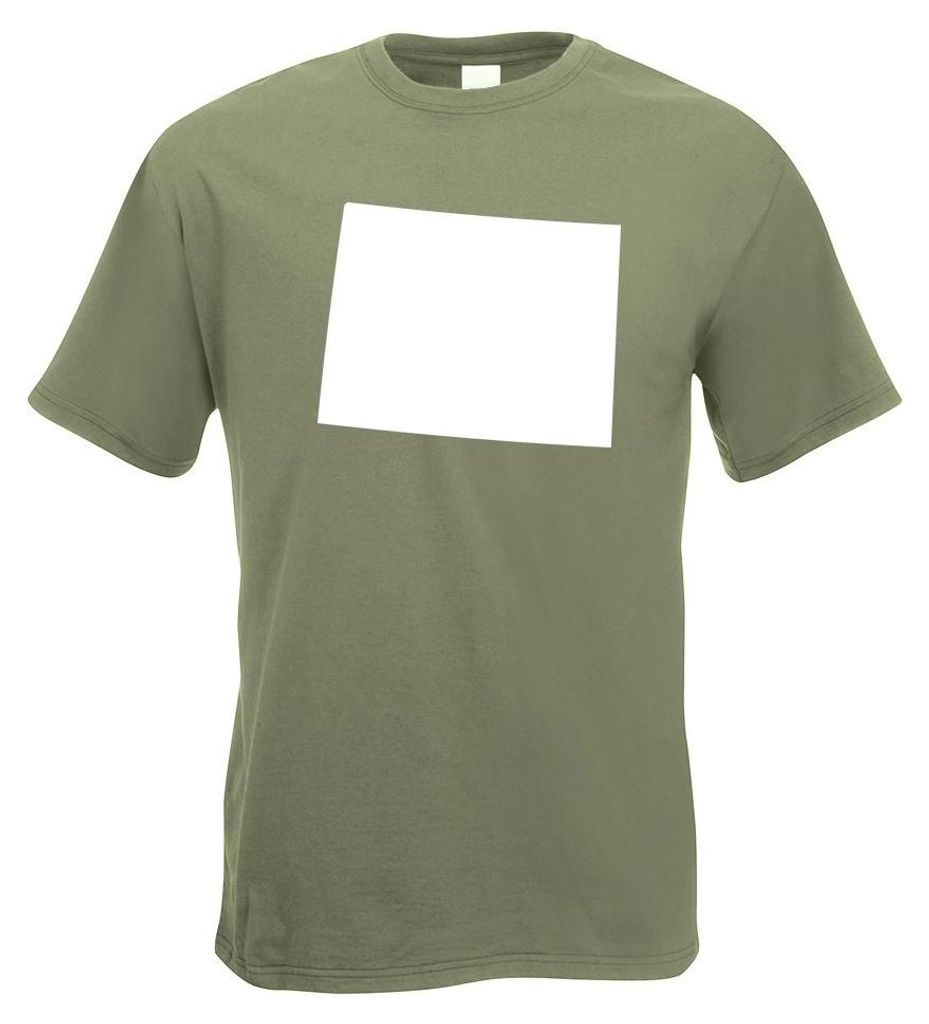 Kiwistar - T-Shirt - Olive - USA - Bundesstaat - Wyoming Herren Funshirt Bedruckt Design Sprüche Spruch Motive - mit Motiv Bedruckt - Funshirt Des...