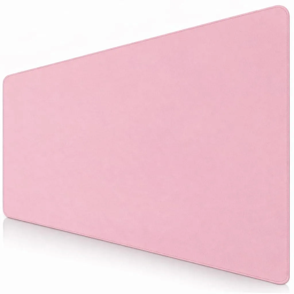 Tapis de souris gaming XXL vieux rose pour grand bureau et confort