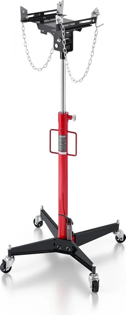 Cric hydraulique télescopique 500 kg rouge et noir - Levage 127-202 cm