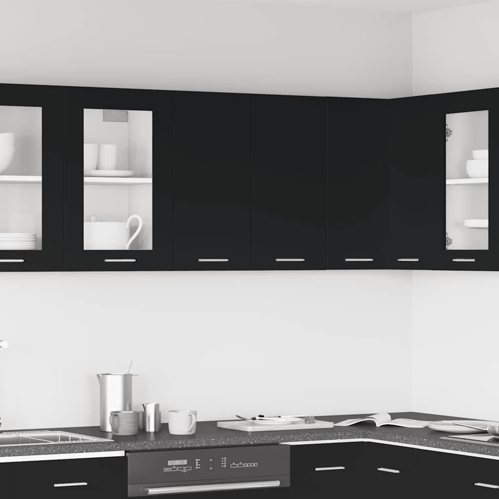 vidaXL Nástenná skrinka Lyon Black 60x31x60 cm Materiál na Obrázok produktu 