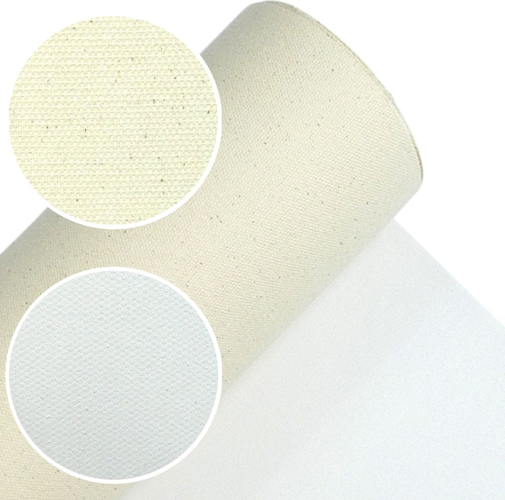 Leinwand Rolle 1,05 x 10 m – Phoenix Baumwolle 380g/m² Weiß Grundiert