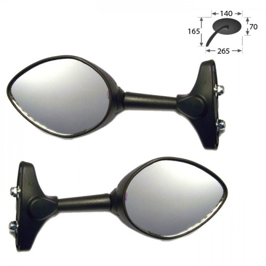 Verkleidungsspiegel Strato schwarz ABS