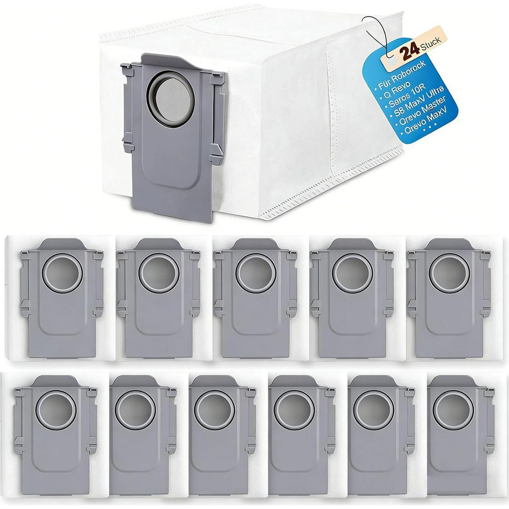 24 Stück Staubbeutel für Roborock Saros 10/10R/S8 MaxV Produktbild 