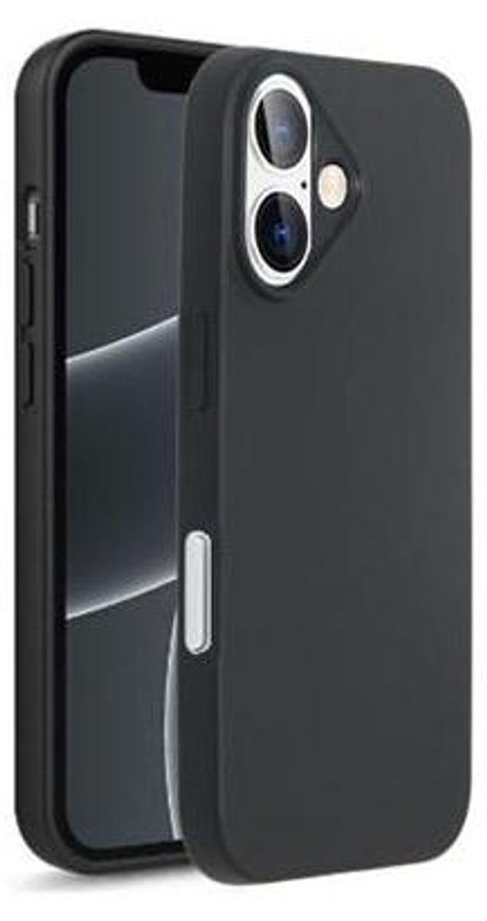 OKKES Ultra Slim Silikon-Tasche passend für Apple iPhone 17, schwarz