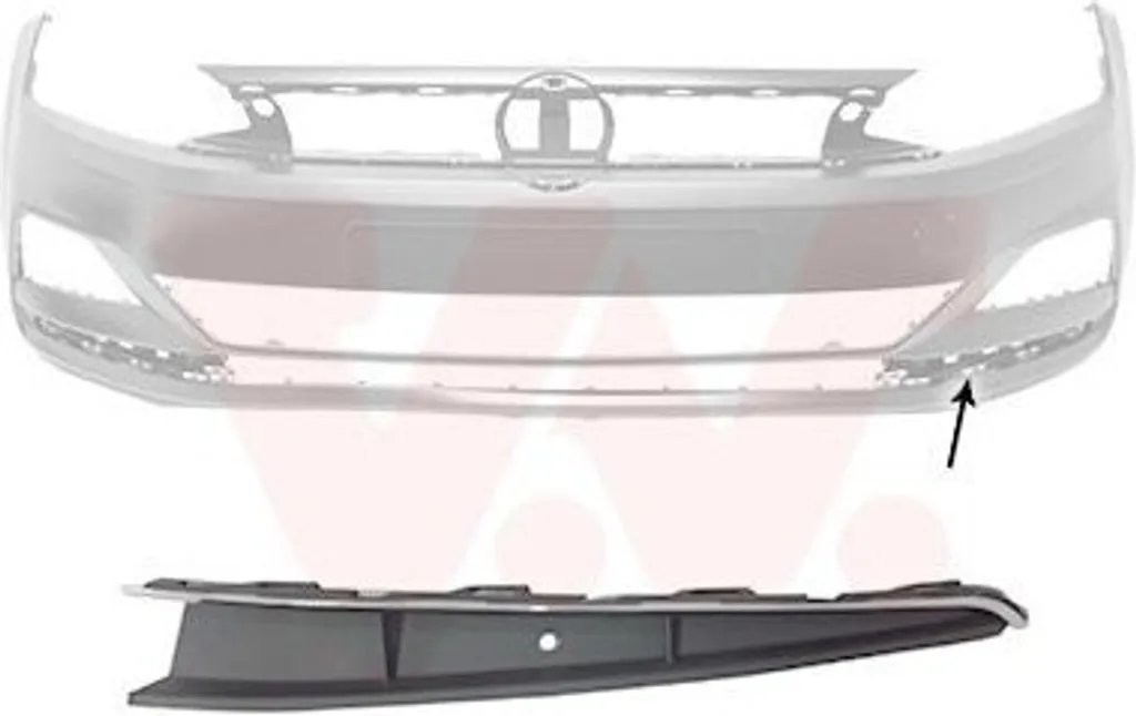 Remplacement Grille de Ventilation VW POLO AW1 BZ1 Chrome et Noir