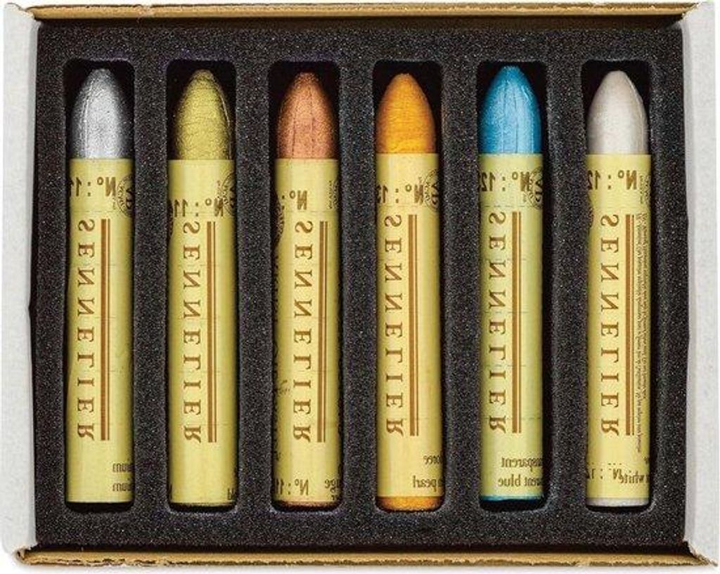 Kunstpastellset - Set van 6 x Iriserend - Künstlerbedarf
