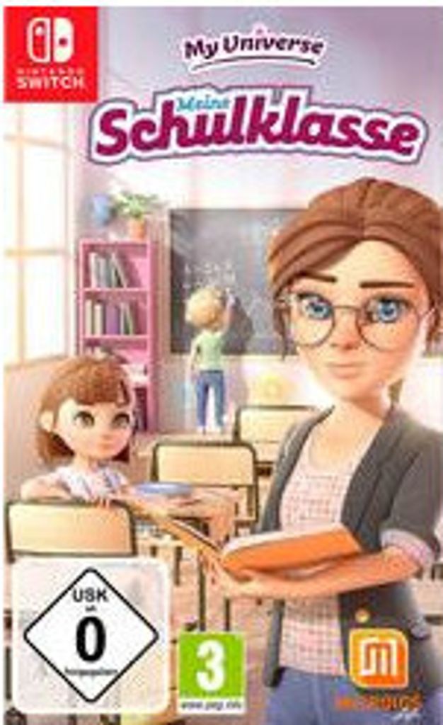 A video game box cover showing cartoon characters in a classroom setting.
