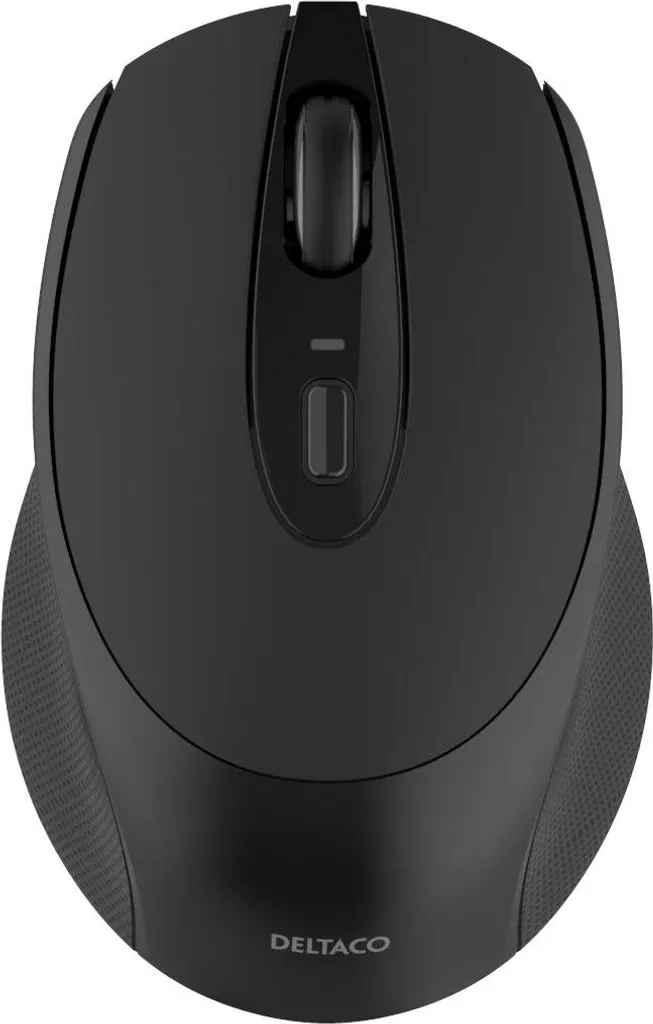 Souris optique sans fil ergonomique avec surface gomme et dongle USB - 2