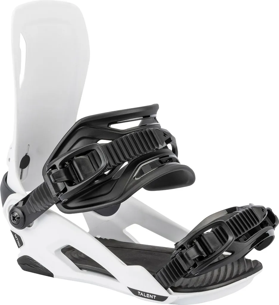 Fixations snowboard NITRO Talent unisexe blanches - Taille Small performante
