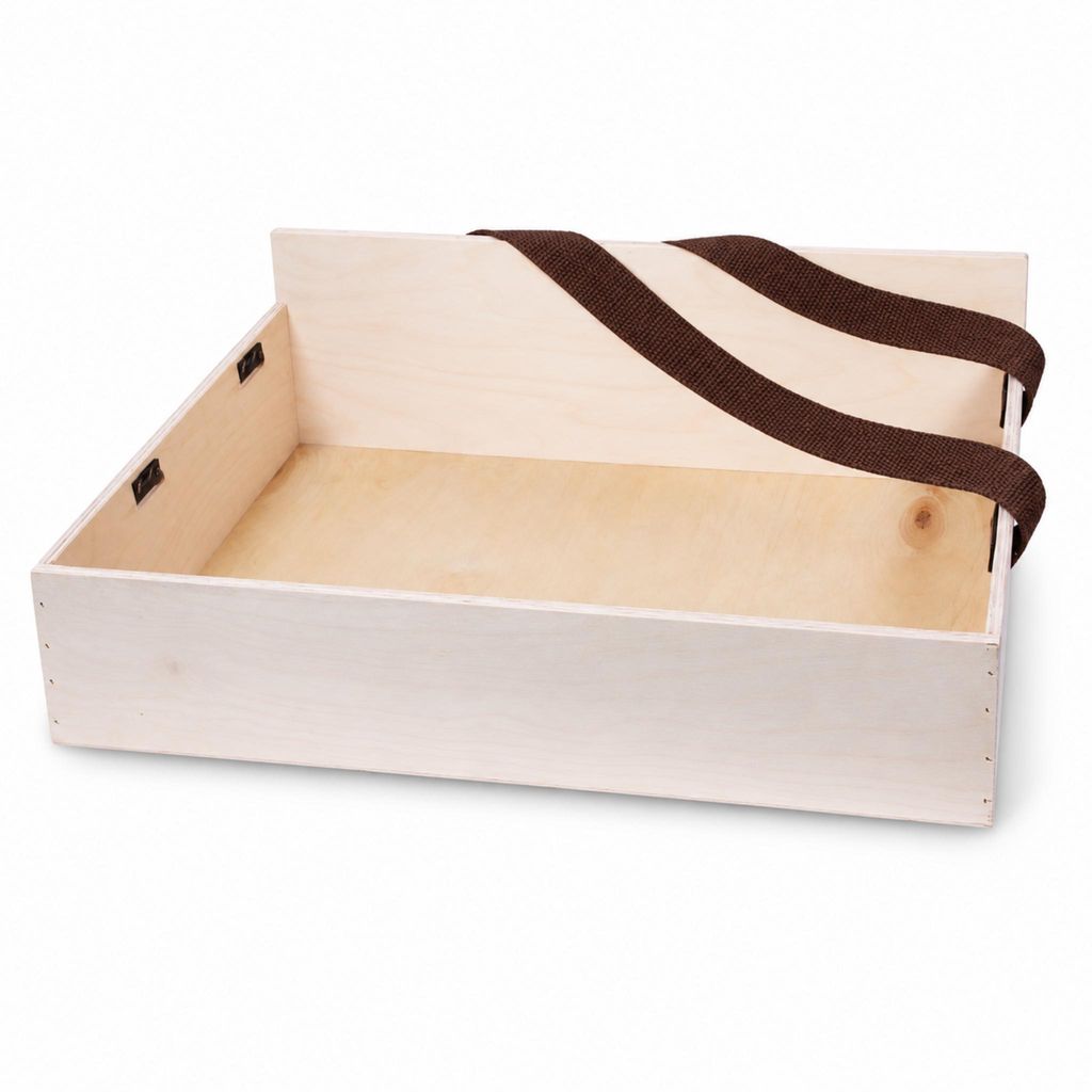 Holz-Bauchladen für JGA & Partys – Rustikaler Produktbild 