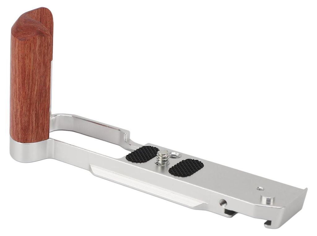 Handgriff L-Form Griff Schnellwechselplatte Hand mit 1/4 Zoll Schraubenloch Kaltschuhhalterung für Nikon ZFC Kamera Silber