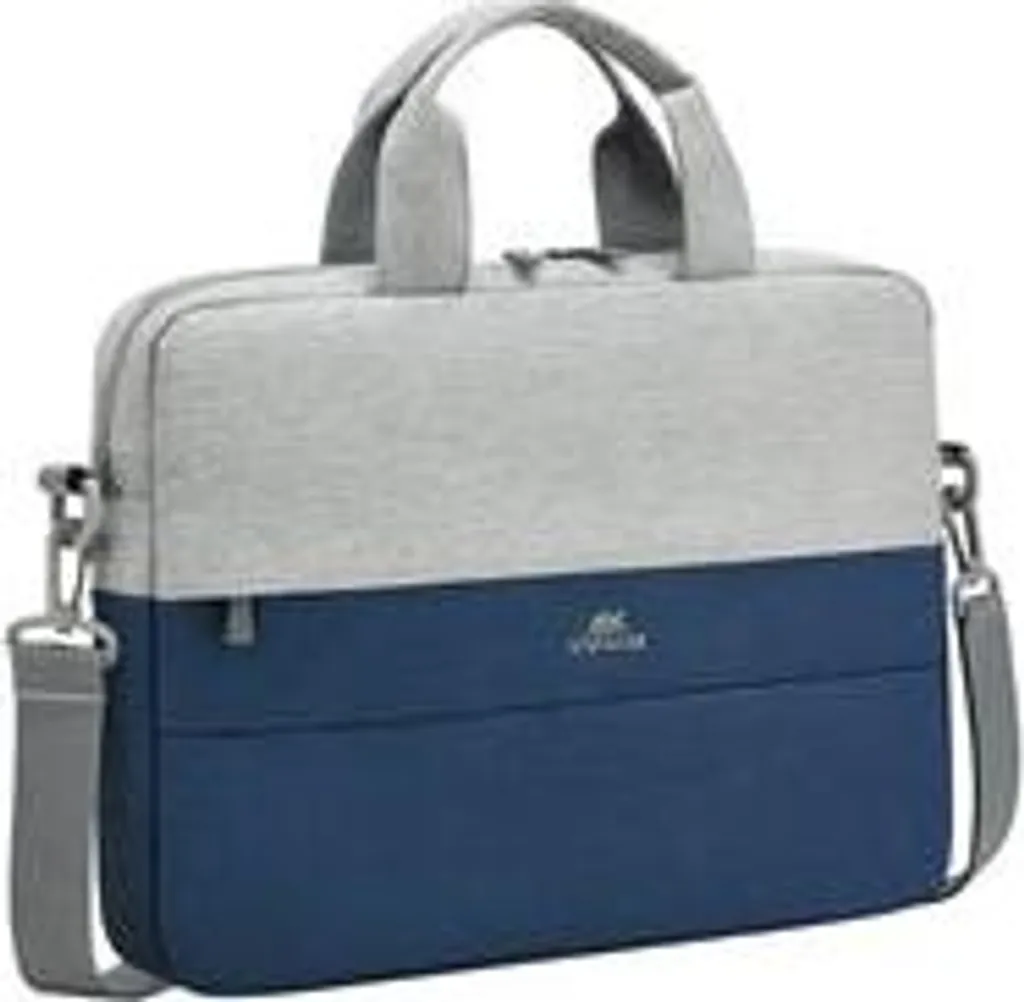 rivacase Riva NB Tasche Prater 10.1"-14" grau/blau 7522 - Tasche (7522 GREY/DARK BLUE)