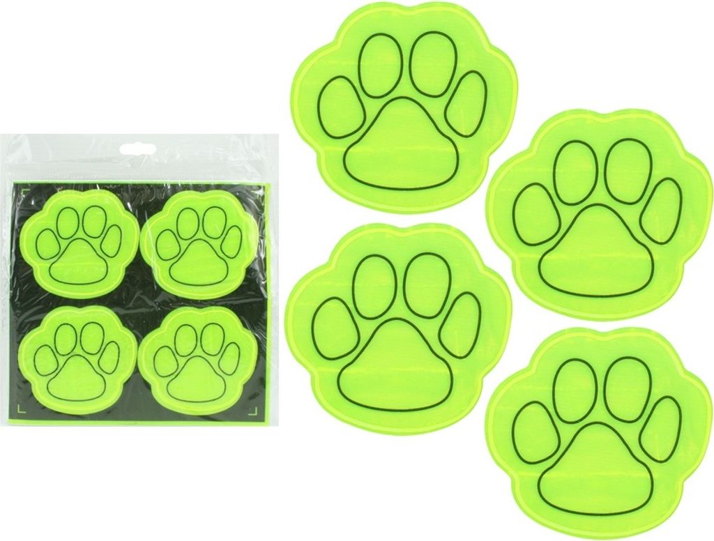 12 Sticker reflektierend, Tatzendesign, 6,5 x 6 cm Produktbild 