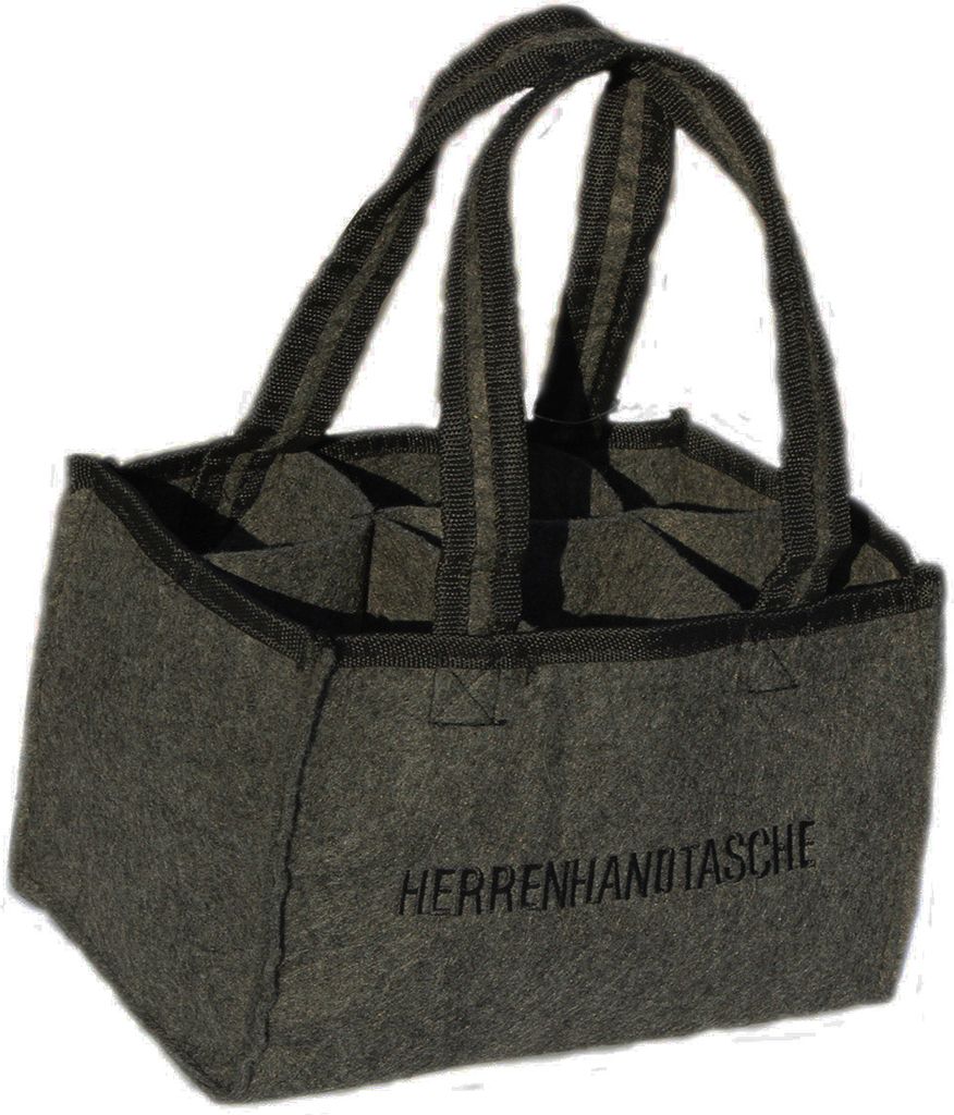 Filzhandtasche für 6 Flaschen Herrenhandtasche Männerhandtasche Sixpack Tasche