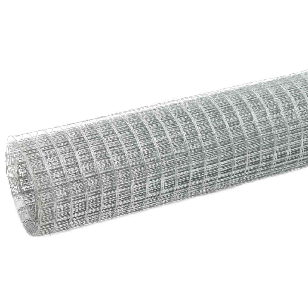 vidaXL Maschendraht Verzinkter Stahl 10x1,5 m Silbern Produktbild 