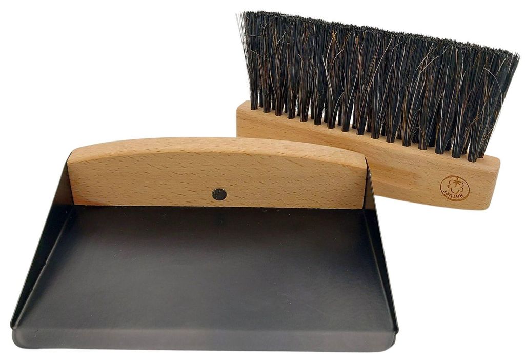 BURI Tischkehrset aus Holz und Metall