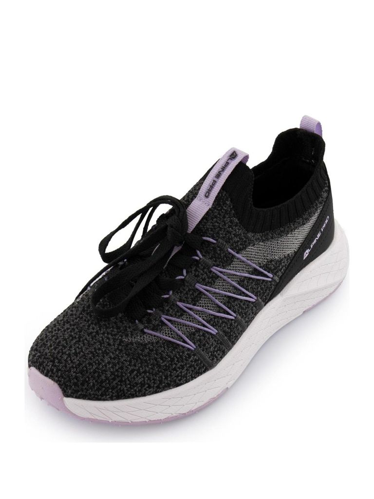 Schwarze Damen Freizeitschuhe für den Alltag mit Textil-Obermaterial und Gummi-Sohle