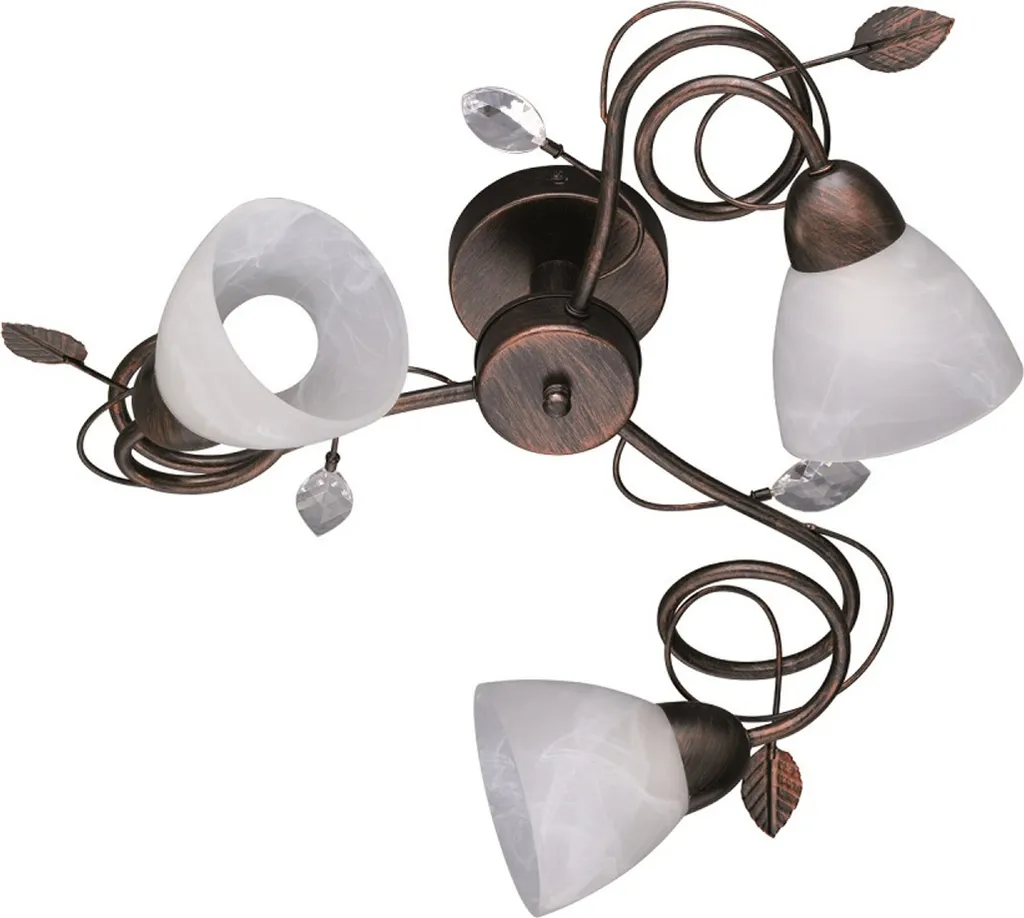 Trio Lighting TRADITIO 600700328 | Lampada Rustica 3 Luci E14 Marrone