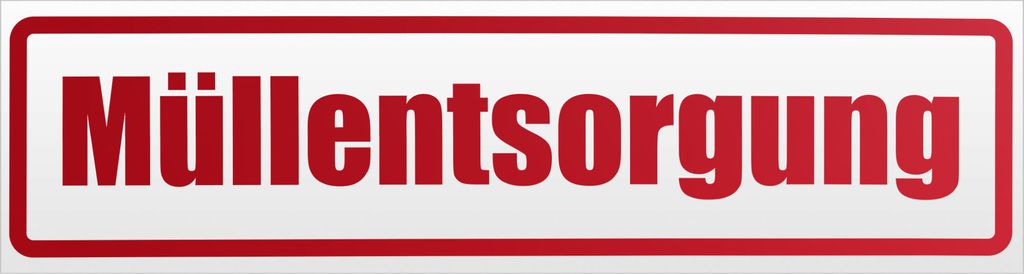 Kiwistar Müllentsorgung Magnetschild Schild magnetisch - 20cm Rot - reflektierend - Magnetfolie für Auto PKW Kfz